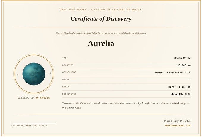 The Certificate of Discovery